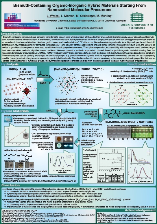 Poster: Bismuth-Containing Organic-Inorganic Hybrid Materials Starting from nanoscaled ...precursors